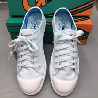 👟รองเท้าผ้าใบ GIGA GF01++ รองเท้าผ้าใบขาวล้วน👟 มีพร้อมส่งทุกไซส์