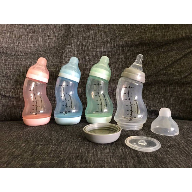 PTS ขวดนม  ขวดนมและจุกนม  คอแคบ 6 ออนซ์ ขวดไดแฟรก