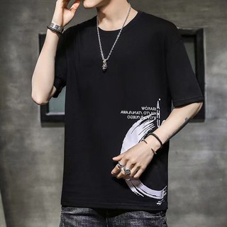 เสื้อยืดผู้ชายทรงเข้ารูปผ้าลื่น(T02）(อ่านรายละเอียดก่อนสั่ง)