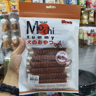 Mochi yummy ขนมพันเกลียว รสตับ แบ่งขาย หอมอร่อย ย่อยง่าย โปรตีนสูง