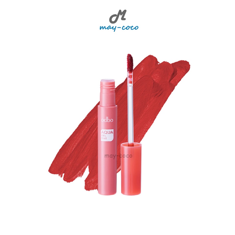 ถูก/แท้/มีไลฟ์ ลิป ODBO Aqua Gel Tint Water & Oil Proof ไม่ติดแมส แมท แมทต์ ทินท์ ทิ้นท์ เจลทินท์ ปากฉ่ำ ลิปติดทน