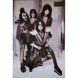 โปสเตอร์ รูปถ่าย วง ดนตรี เฮฟวีเมทัล KISS (1973-Now) POSTER 24”x35” Inch American Heavy Metal Hard Rock Band V4