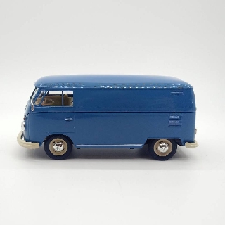 รถโมเดล รถสะสม ประตูข้างและท้ายรถเปิดได้WELLY 1:24 1963 volkswagen T1 Bus สีฟ้า