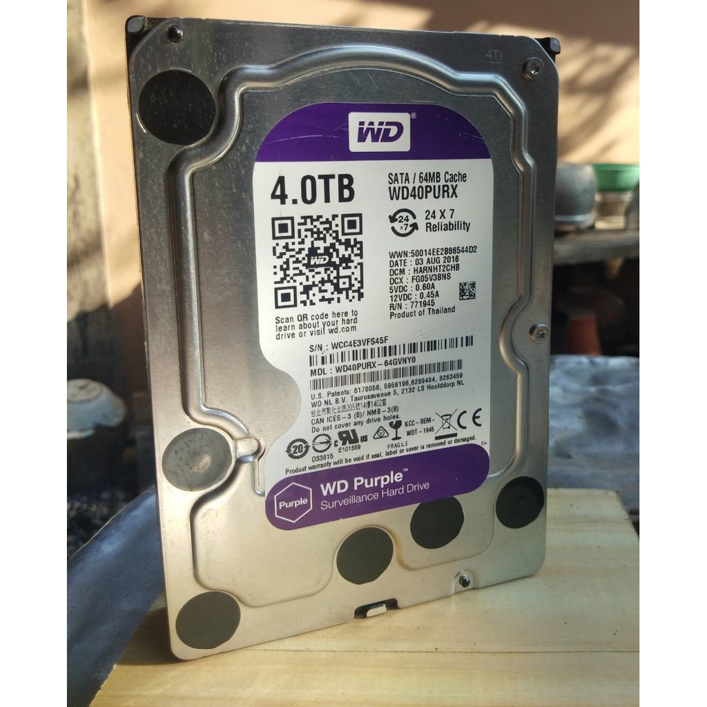 WD Purple 4TB (ฮาร์ดดิสก์มือสอง)