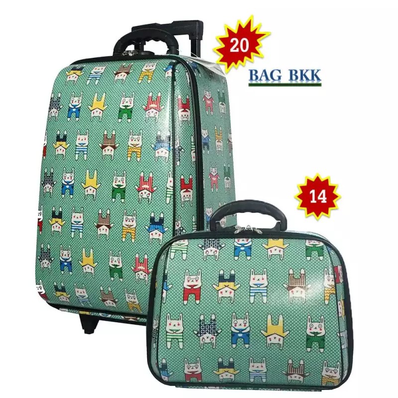 BAG BKK Luggage Wheal กระเป๋าเดินทางล้อลาก ระบบรหัสล๊อค เซ็ทคู่ ขนาด 20 นิ้ว/14 นิ้ว Code F7719-20 Snoopy