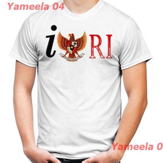 ผ้าฝ้ายคอกลมYameela 04 New เสื้อยืดพิมพ์ลาย Gildan Distro I Love RI แฟชั่นสตรี salefrom S-4XL