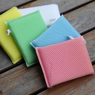 Poly-Brite โพลี-ไบรท์ ฟองน้ำล้างจาน (6 ชิ้น/แพ็ก) รุ่นสปอนจ์อัลตร้า ฟองน้ำหุ้มตาข่าย คละสี
