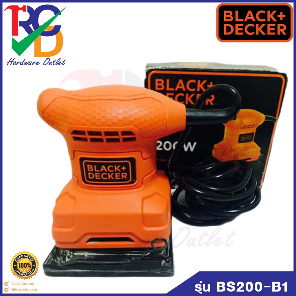Black+Decker เครื่องขัดกระดาษทราย 200 วัตต์ รุ่น BS200-B1