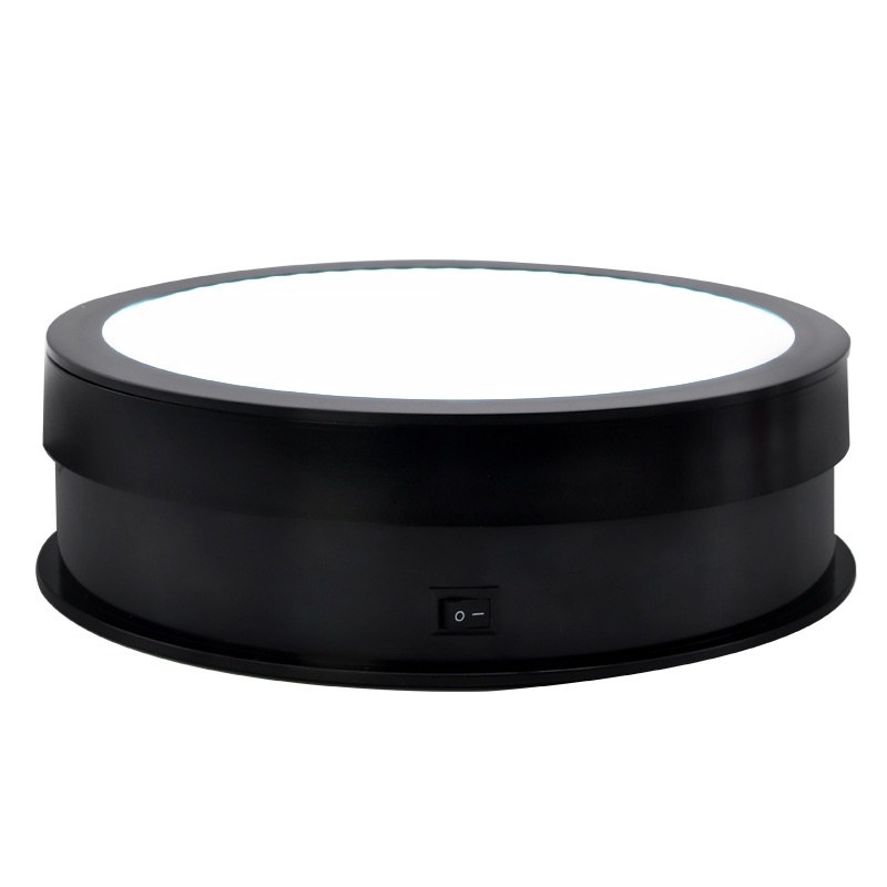 ไฟฟ้าเต็มส่องสว่างหมุนยืนแสดงแผ่นเสียงเครื่องสําอางน้ําหอมสดสตรีมมิ่งกับผลิตภัณฑ์ยิงวิดีโอภาพหลักทําส่องสว่างหลายมุมมองภาพรอบทิศทางวัสดุแสงไฟฟ้