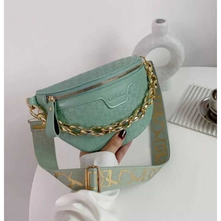 พร้อมส่งทันทีจากไทย กระเป๋าคาดอกผญ​ กแระเป๋าแฟชั่นผญ กระเป๋าคาดเอว​ผู้หญิง​ หนัง​pu​  สวยตรงปก