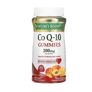 Natures Bounty Co Q-10 Gummies, Peach Mango Flavoured, 200 mg, 60 Gummies