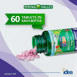 พร้อมส่ง Spring Valley / For kids / 1mg. / 60 tablets