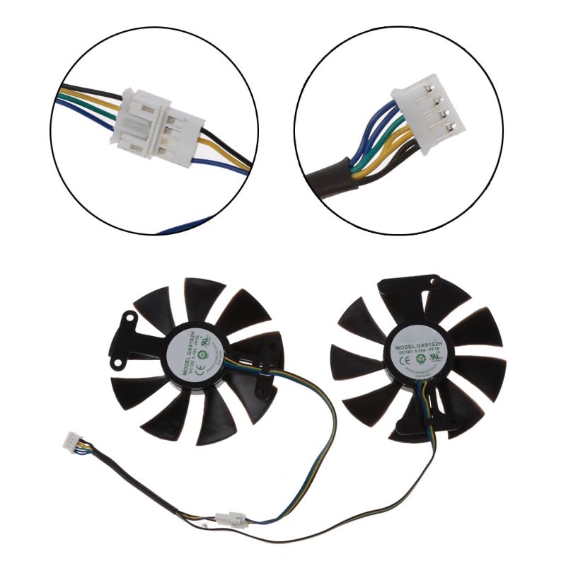 กราฟิกการ์ดพัดลมระบายความร้อน ขนาด 12 โวลต์ สำหรับ Zotac GTX 1060 GTX950 GTX 1050Ti Graphics Card Cooling Fan
