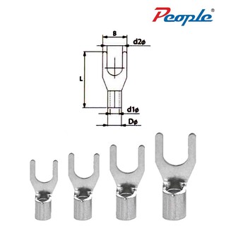 หางปลา แฉกเปลือย ไม่หุ้มฉนวนจอบเทอร์มินอล SNB NON-INSULATED SPADE TERMINALS (100PCS)