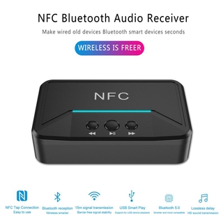 Bt200 Nfc บลูทูธ 5 . 0 อะแดปเตอร์รับสัญญาณเสียงสเตอริโอไร้สาย 3 . 5 มม. Aux Rca Music Sound Speaker