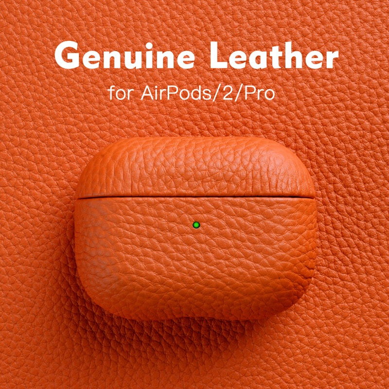 เคสหนัง Melkco สําหรับ AirPods Pro 1 2 3 4 Pro2 Pro 3 (2025) อุปกรณ์เสริม EarPhone ลิ้นจี่ฝาครอบหนังวัวธรรมชาติ