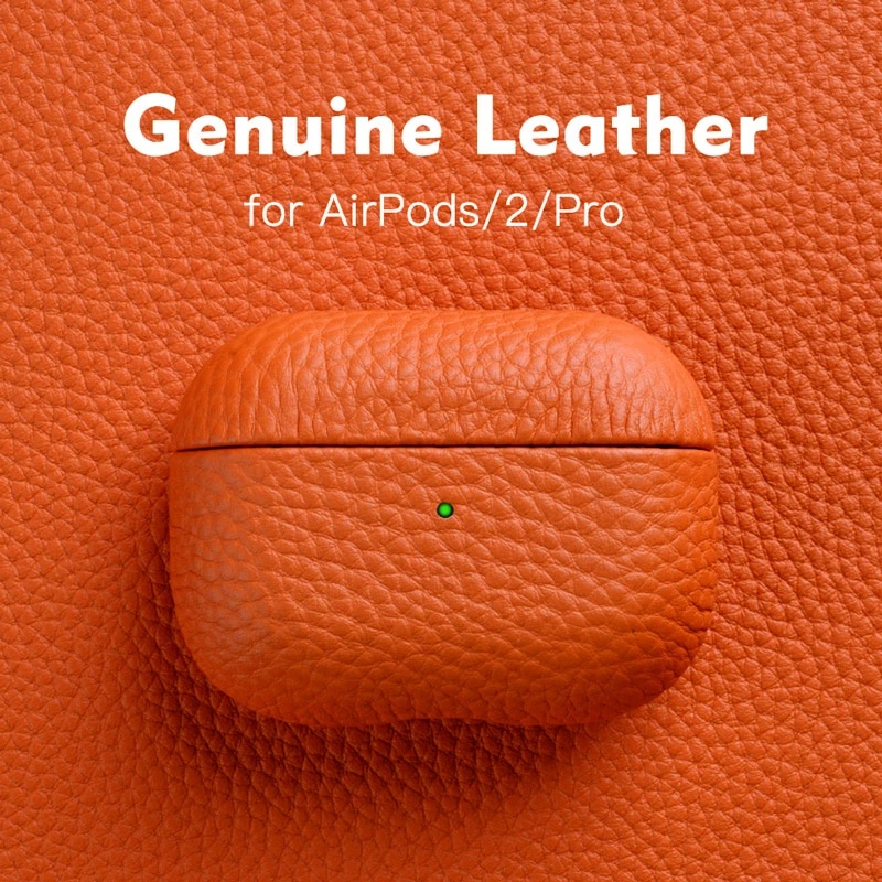 เคสหนัง Melkco สําหรับ AirPods Pro 1 2 3 4 Pro2 Pro 3 (2025) อุปกรณ์เสริม EarPhone ลิ้นจี่ฝาครอบหนังวัวธรรมชาติ