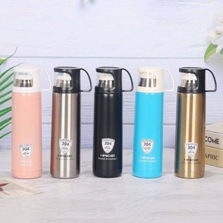 HAIDIE water bottle กระบอกน้ำสแตนเลสฝาแก้ว คละสี ขนาด350ml ขวดน้ำเก็บอุณหภูมิ น้ำ กระติกน้ำเก็บความร้อน  กระติกน้ำร้อน