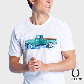 GALLOP : เสื้อยืดคอกลมพิมพ์ลาย BASIC -T-SHIRT (Round-necked) / GTP9021 ราคา 790.-