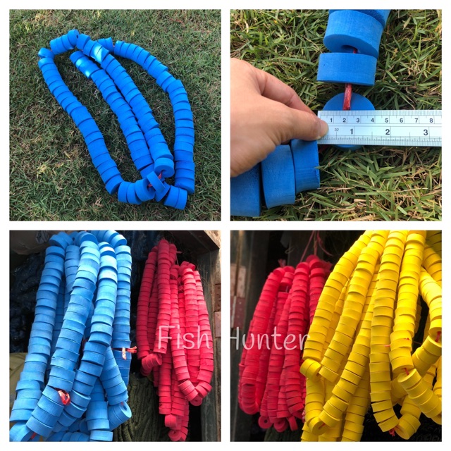 ลูกทุ่นลอยน้ำ ชนิดโฟม/พลาสติก (เส้นผ่าศูนย์กลาง4เซน) เซ็ทละ 50 ลูก คละสี/เซ็ท