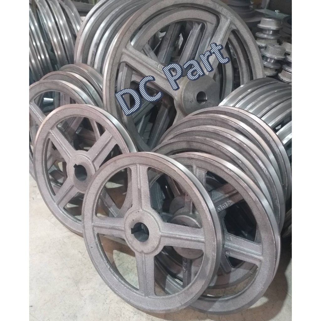 มูเล่ย์ พู่เลย์ pulley ขนาด 10 นิ้ว (10″) 1 ร่อง A และ ร่อง B มูเลย์ส่งกำลัง เครื่องยนต์ คุณภาพดี