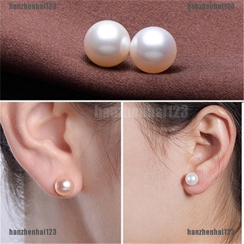 Sterling Silver Freshwater Pearl Diamond Accented Studs 653713:123:P main image 0