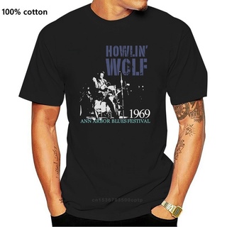 [S-5XL] เสื้อยืด พิมพ์ลาย Howlin Wolf s Center Stage สไตล์วินเทจ ขนาดเล็ก สีดํา แฟชั่นฤดูใบไม้ผลิ และฤดูร้อน สําหรับผู