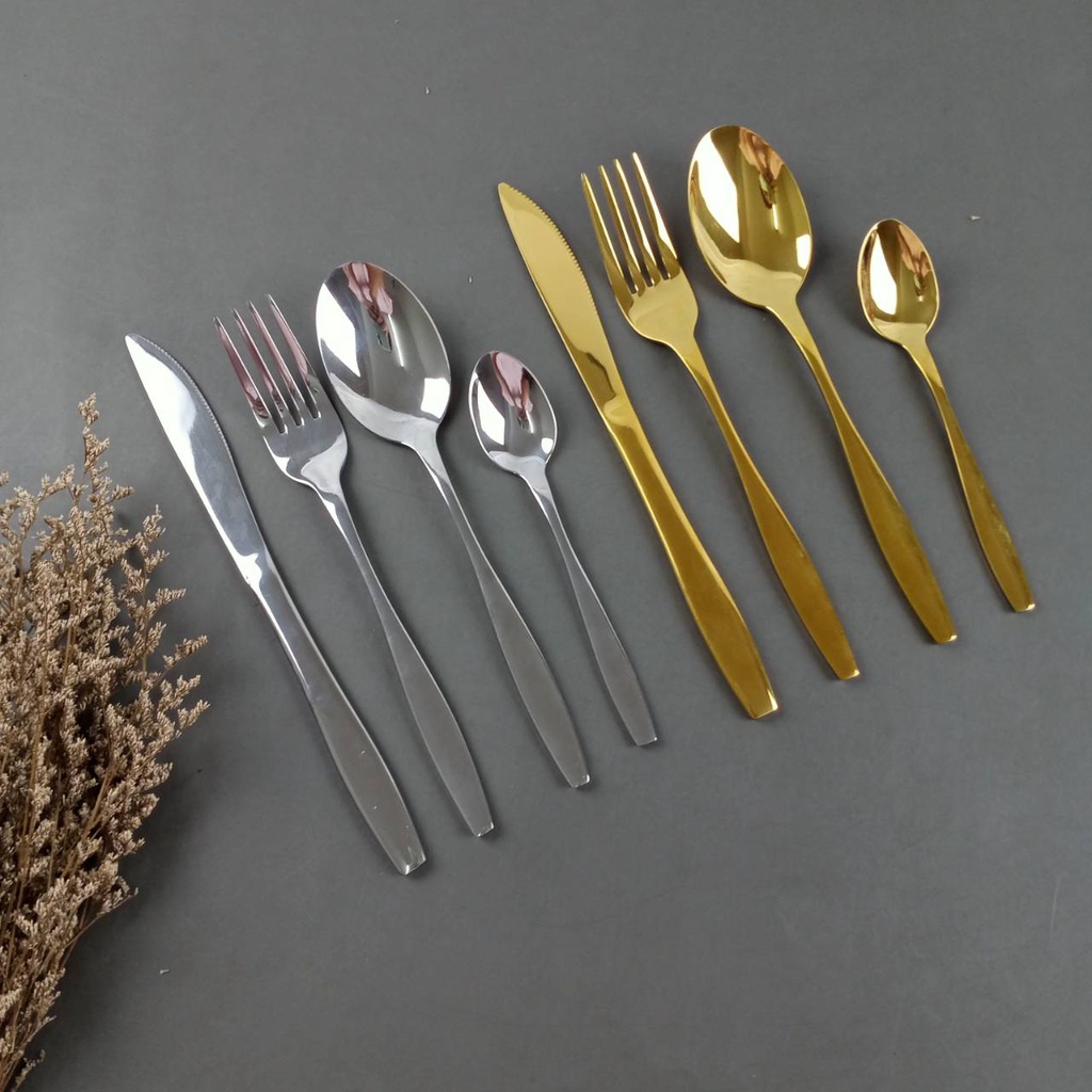 ช้อน ส้อม มีด ช้อนกาแฟ / สินค้าสแตนเลส ด้ามอวบ (มีสีทอง/สีเงิน) ราคาสุดคุ้ม!!!