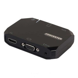 โทรศัพท์ต่อเข้าทีวี 3 in 1 HDTV Converter Adapter Digital AV VGA HDMI Adapter Support iOS Android-Black