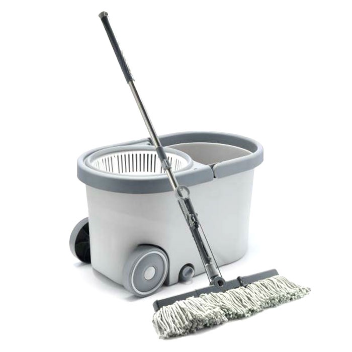 เบสิโค Spinning ถังปั่นและม็อบแบบผ้ายาว ขนาด10รุ่น M038Aล. พร้อมผ้าไมโครไฟเบอร์คละสีBESICO bucketand