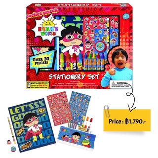 Ryans World Coloring Art Set for Boys and Girls with Stickers + Pencil Pouch
