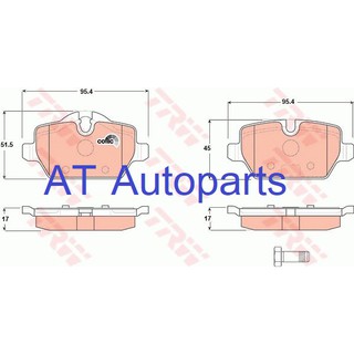 ผ้าเบรคหลัง BMW S3 E90 318I 320I Rotor296mm GDB1612