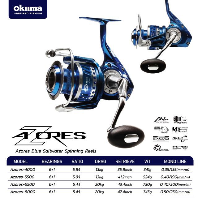 Okuma Azores Blue 8000 Off 72 Medpharmres Com