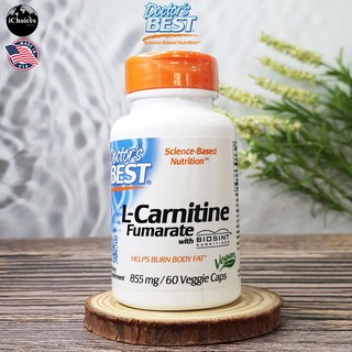 แอล-คาร์นิทีน Doctors Best® L-Carnitine Fumarate with Biosint Carnitines 855 mg 60 Veggie Caps