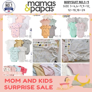 🔥🔥ถูกที่สุด 👶🏻ชุดบอดี้สูท แขนสั้น bodysuit ทารก เด็กแรกเกิด เซ็ท 5 ตัว ✅พร้อมจัดส่ง📌ลาย Mamas&amp;Papas (SET ลาย (ลาย18-21))