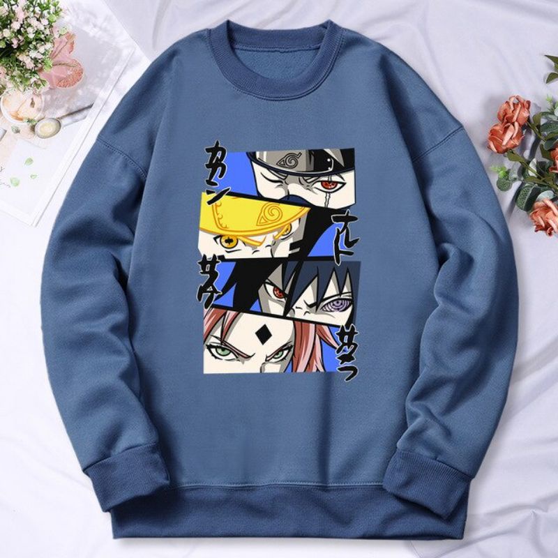 Naruto 7 Team Anime Crewneck Sweater - Sasuke Naruto Sakura Anime Crewneck