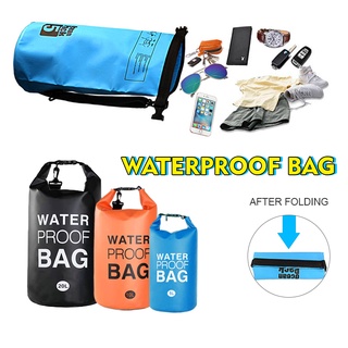 กระเป๋ากันน้ำ พร้อมสายคล้อง ถุงกันน้ำกันฝุ่น 5L/10L/20L พับเก็บได้ Waterproof Bag Ocean พกพาสะดวก ถุงทะเล เป้กันน้ำ