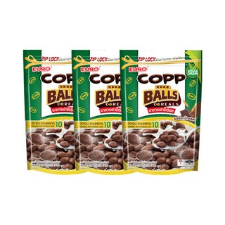 🔥The Best!! คอปปบอล อาหารเช้า รสช็อกโกแลต 70 กรัม X 3 ซอง Copp Balls Wholegrain Cereals Chocolate 70 g x 3 Bags