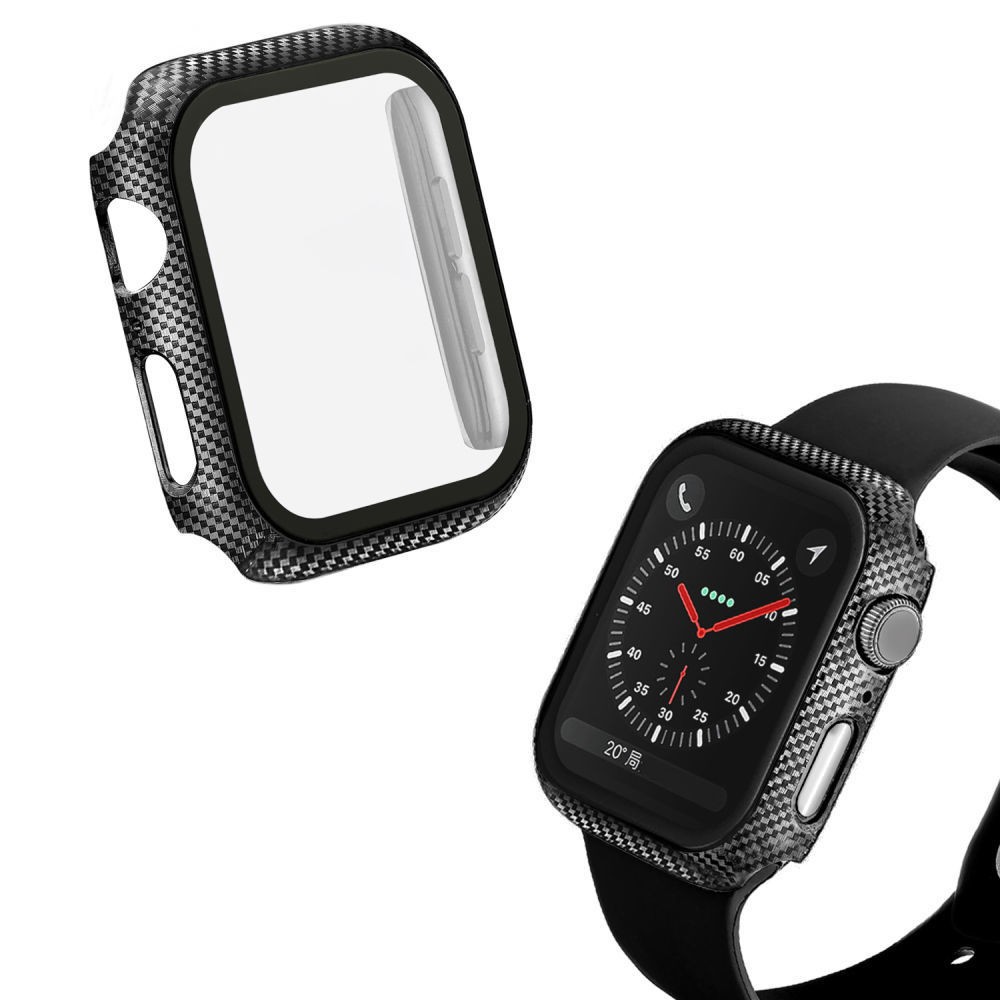 band สาย▦✕ใช้ได้กับ Applewatch5 Apple watch iwatch ป้องกันฟิล์มนิรภัยเคสคาร์บอนไฟเบอร์ป้องกันการหล่น 1234 รุ่น