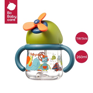 Bc Babycare ขวดน้ํา พร้อมหลอด ไร้สาร BPA ขนาด 260 มล. 8.79 ออนซ์ 6-36 ม. ไม่รั่วซึม สําหรับเด็ก เล่นกีฬา 1 ชิ้น