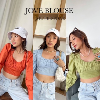 Mute - Jove blouse เสื้อครอป เเขนพอง ครอป เเขนตุ๊กตา ชุดไปทะเล เสื้อน่ารัก