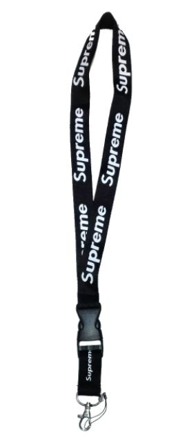 Supreme สายคล้องคอถอดได้+ตะขอเล็ก สาย​ห้อย​บัตร​ สายหนา สรีนแน่นไม่ลอก - รูปที่ 2
