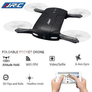 SELFIE DRONE RC113 โดรนจิ๋วพับได้ ใส่กระเป๋า/ โดรนเซลฟี่ บินนิ่ง ถ่ายวีดีโอ HD2 ล้านกล้องปรับมุมได้ ภาพนิ่ง บินตามคำสั่ง