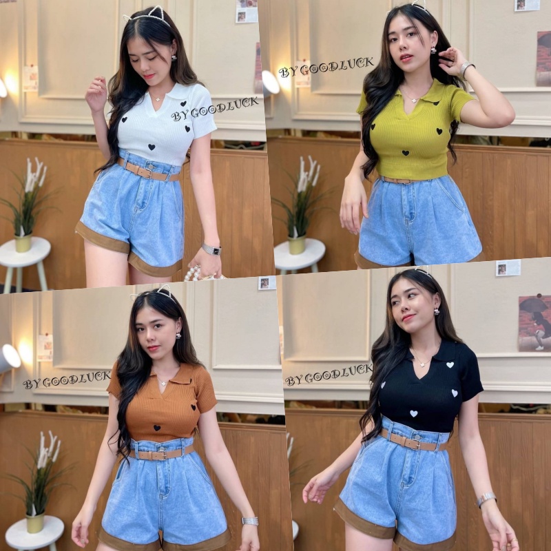 🌈SpinnyHouse🌈 เสื้อคอปก ทรงครอปโปโลคอปก น่ารักมาก เป๊ะ 😍 รุ่น แบมแบม