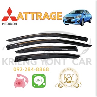 กันสาด/คิ้วกันสาด มิตซูบิชิ แอทราจ 2013-2022 สีดำ Mitsubishi Attrage 2013-2022 BLACK