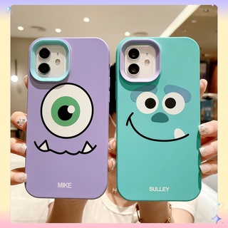 2 in 1 เคสโทรศัพท์มือถือ ซิลิโคนนุ่ม หนา ลายการ์ตูนมอนสเตอร์น่ารัก สีแคนดี้ สําหรับ iphone 6s 7 8 plus XR 11 12 13 pro max