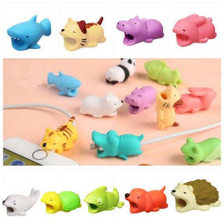 1pcs Cute Animal Cable Bite Protector for Iphone Cable Winder Phone holder Accessory