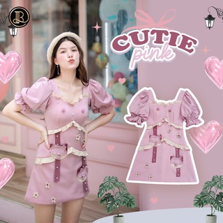 BLT BRAND การันตีเสื้อผ้าแบรนด์แท้ มินิเดรสสีชมพู CUTIE PINLE