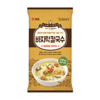 พร้อมส่ง 바지락 칼국수 ก๋วยเตี๋ยวซุปหอยตลับ Sempio clam cutlet noodles 111g