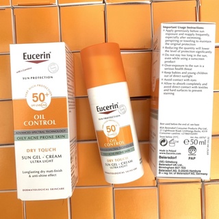 พร้อมส่ง กันแดด Eucerin Sun Gel-Cream Oil Control Dry Touch 50ml